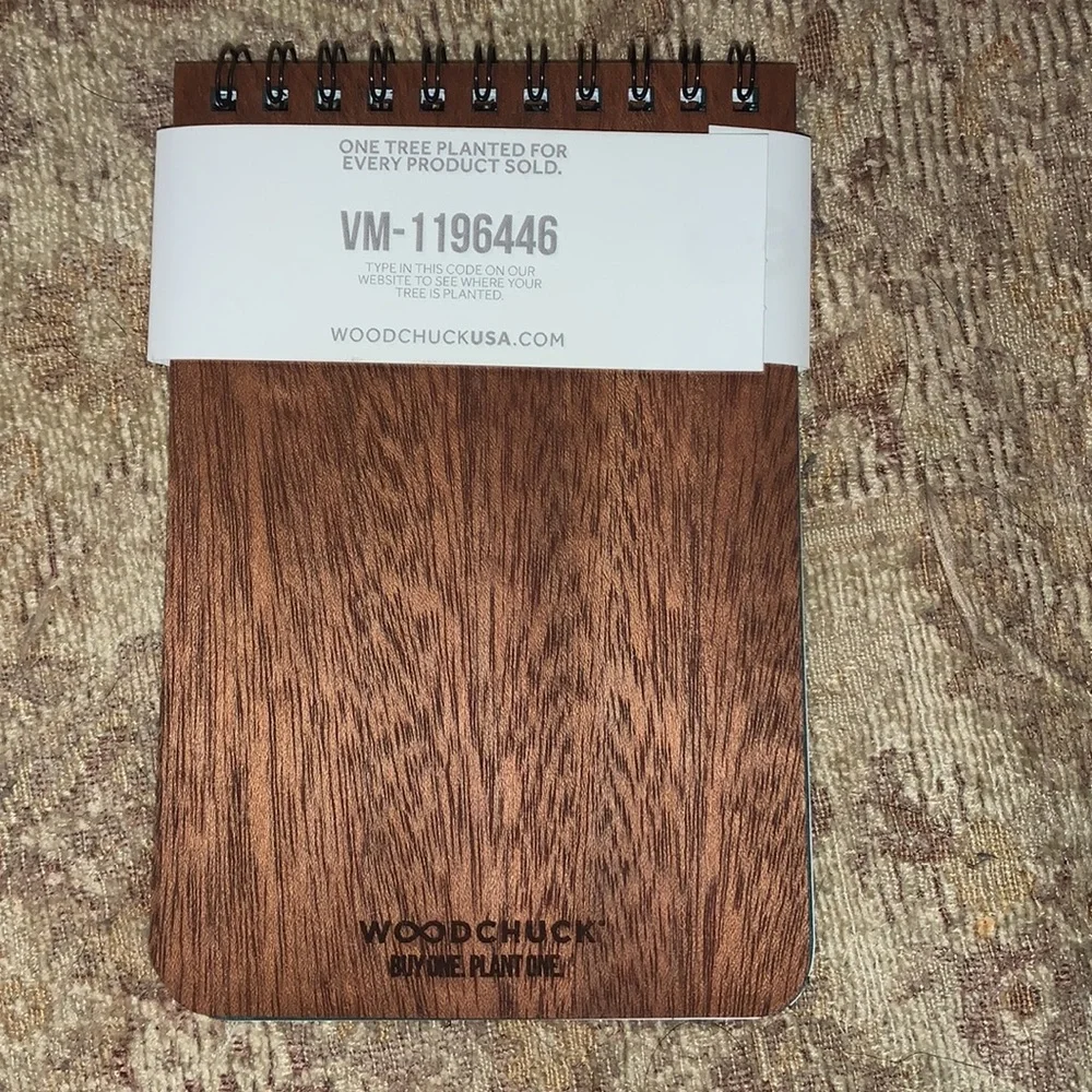 Woodchuck Wood Engraved Wave Thin Notepad 4